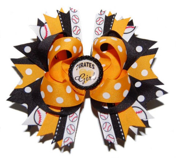 Pittsburgh Pirates Baseball Bow Toddler Bow Baby Bow