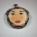 Steampunk wired face Pendant Sue by Barbara McGuire