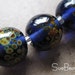 SueBeads - Ink Purple Raku Set of Five - Handmade Lampwork Beads - SRA M67