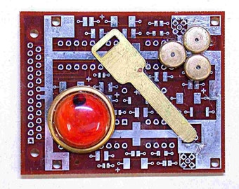 RECYCLED CIRCUIT Board Geekery MAGNET Key to your Heart