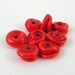 Textured Lampwork Spacer Beads - Tomato Red