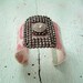Cuff Bracelet - Grain Sack and Rhinestones