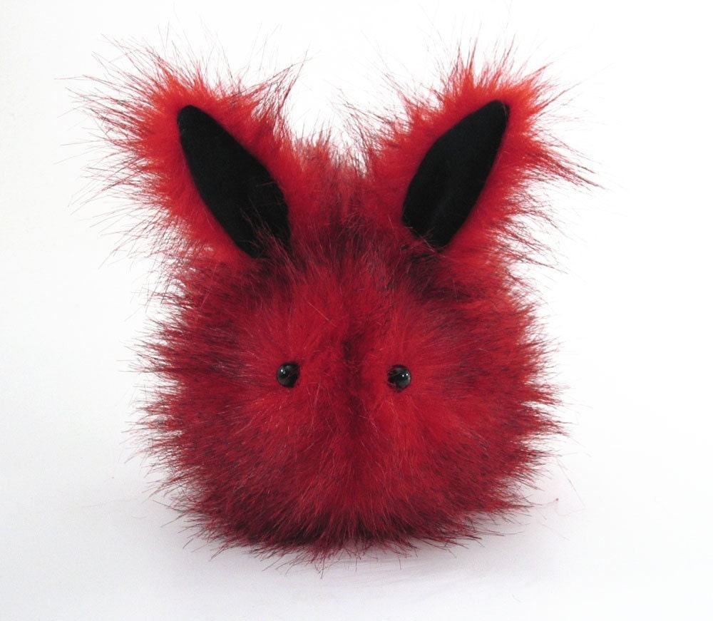 red bunny stuffed animal