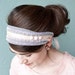 Lacework headband silver head piece headcovering hair band pink
