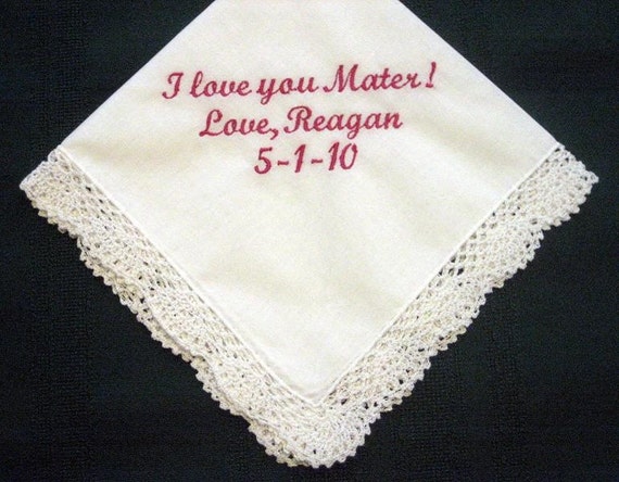 Wedding Gift-Wedding Handkerchief for a Spanish Mother with FREE Gift ...