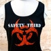 Infected Biohazard SAFETY THIRD tshirt womens black Tank beater tee s m l xl anarcho hazpunk punk Safety3rd womens tank top