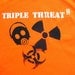 Triple Threat tshirt - radioactive gas mask biohazard boys tshirt - 3T - Orange Safety Third kids shirt