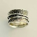 A way of life - Sterling silver spinners on a filigree band.