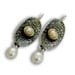 Confession - sterling silver combined gold earrings and fresh water pearl.