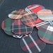 Tartan Stickers, sixteen 1.25 inch round, plaid stickers, envelope seals handmade by KisforCalligraphy