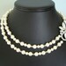 Rhinestone Brooch Bridal Necklace, Pearl Wedding Necklace, Crystal Ivory Necklace - The Splendor