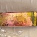 Fused Dichroic Glass Barrette, Golden Pink, French Made Barrette Clip
