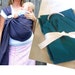 READY TO SHIP Teal Lake Linen-blend Baby Sling - Ring Sling - More Colors Available