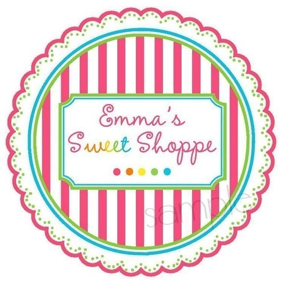 Sweet shop Stickers Sweet Shoppe Stripes candy stickers