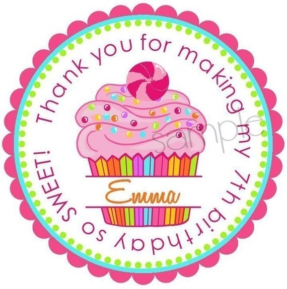 Cupcake Stickers Candy Surprise Cupcake by LittlebeaneBoutique