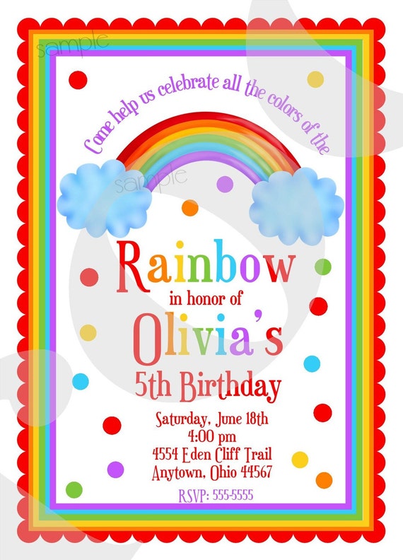 Rainbow Invitations Ideas 10