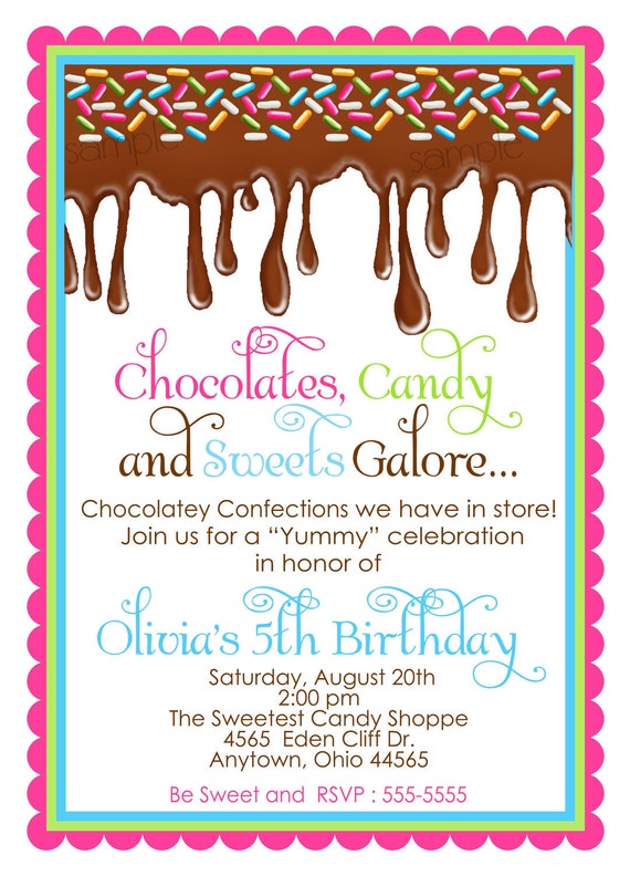 Chocolate Party Invitations Free 5