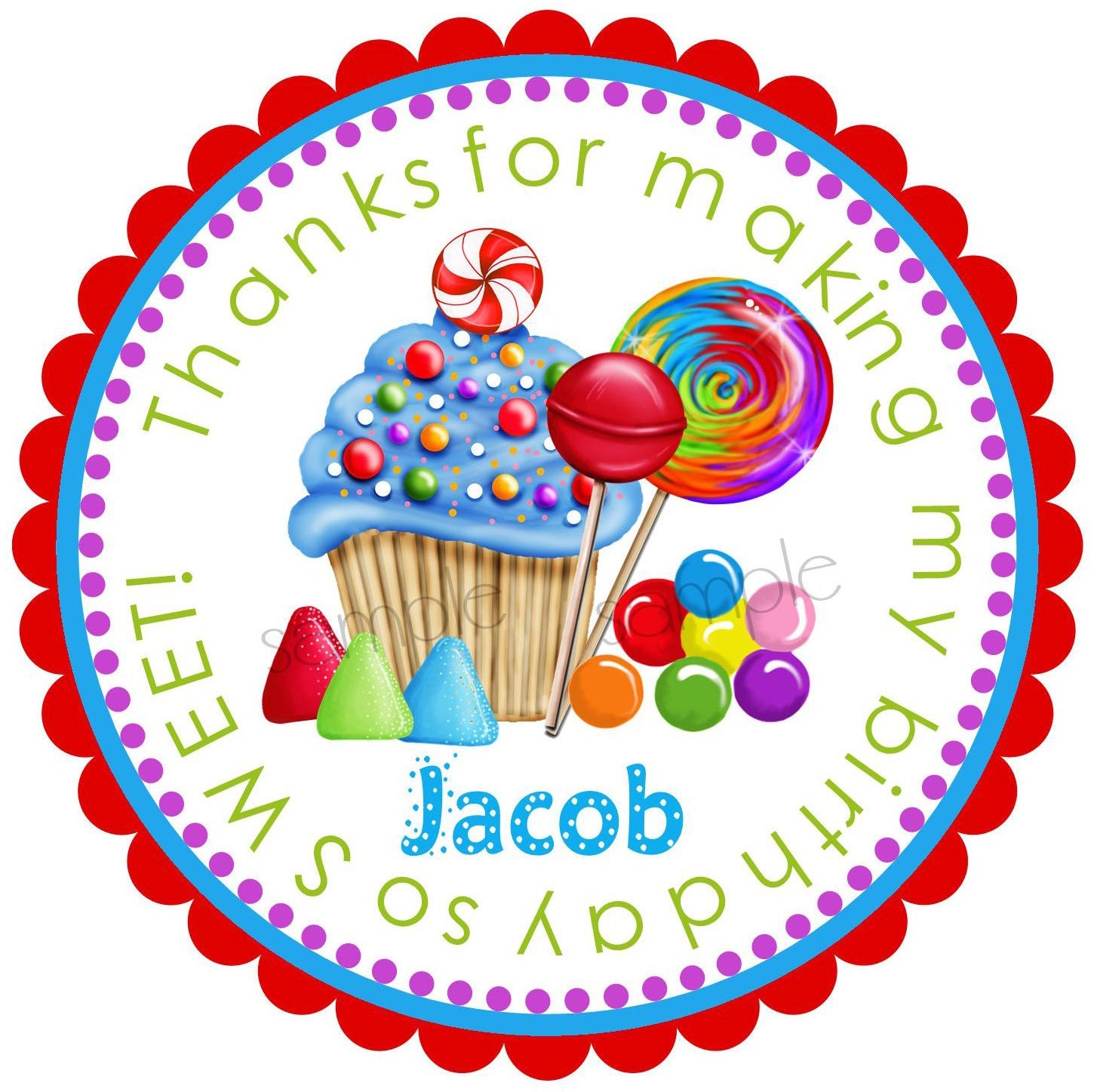 Candy Stickers Oh Sweet Candy Stickers PRIMARY COLORS