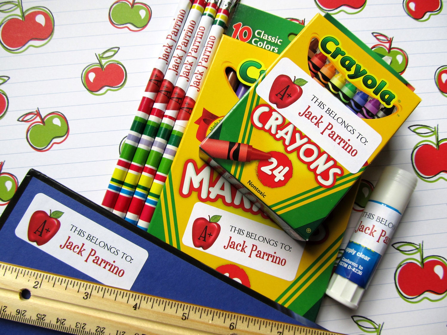 Printable Back to School Stickers DIY Labels Apple