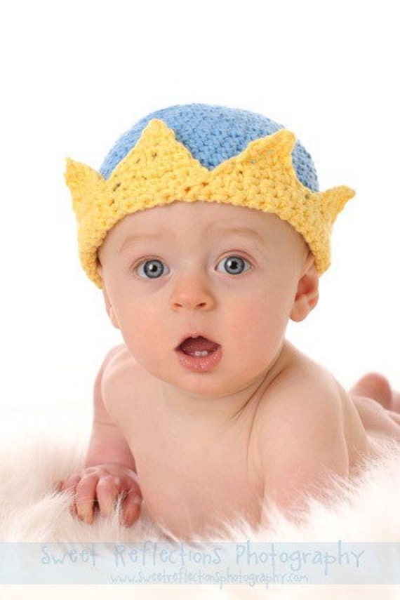 CROCHET PATTERN - Little King or Princess Hat
