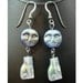 Ghost Cat in the Moonlight Halloween Dangle Earrings with sterling Silver Earwires