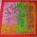 RESERVED ---- Vintage Vera Silk Scarf - From Vera Neuman - 1970s - India Maid- Figural Vera