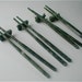 Vintage Jade Chopsticks with Dragon Rests - Set of Four Serpentine Carved