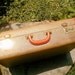 Vintage Carry On Luggage - Hard Suit Case - Canvas Covered - Vintage 40s