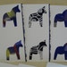 Vintage Japanese kimono fabrics -greeting cards set of 3