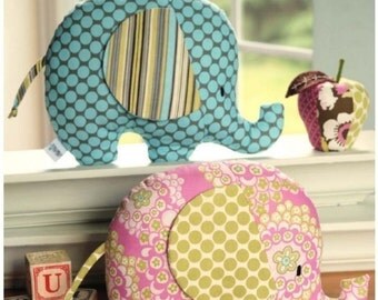 Baby Toy Tutorial - Elephant Sewing Pattern - Soft Toy - Tilly and Tommy Elephant Softies Instant Download