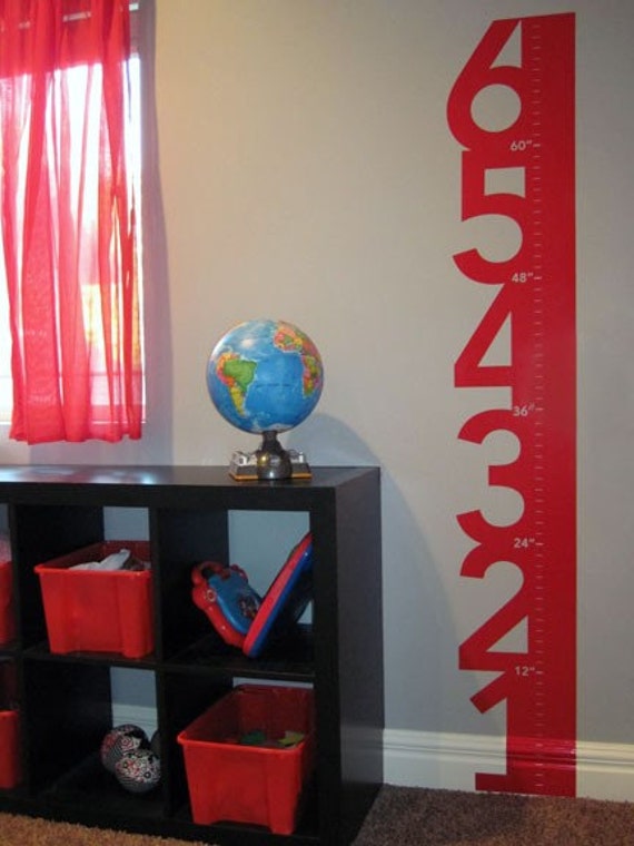 Items similar to 123 Growth Chart Vinyl Wall Decal on Etsy