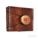 Leather Journal / Sketchbook / Guestbook . rustic, small & chunky . handmade handbound . copper brown with wooden button (320 pgs)