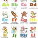 Vintage Alphabet Flashcards, Vintage Children's Alphabet Digital Images Collage Sheet, Vintage Alphabet Graphics, Vintage Alphabet Clip Art
