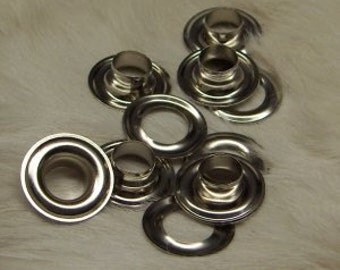 Grommets No. 2 Nickel over Brass 3/8 Inch Hole Pack of 100