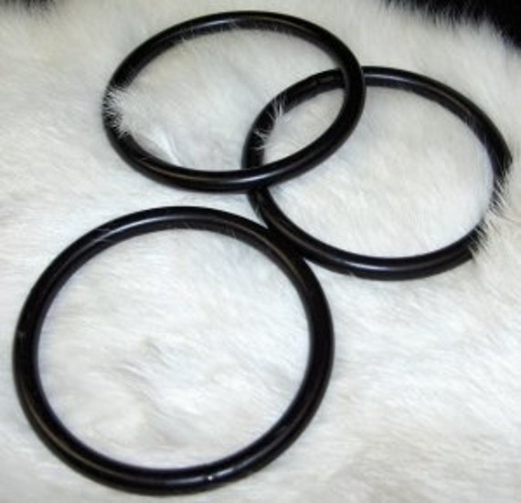 3 Inch Welded Black Matte O Ring