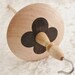 Maple with Burmese Blackwood flower inset drop spindle by TexasJeans