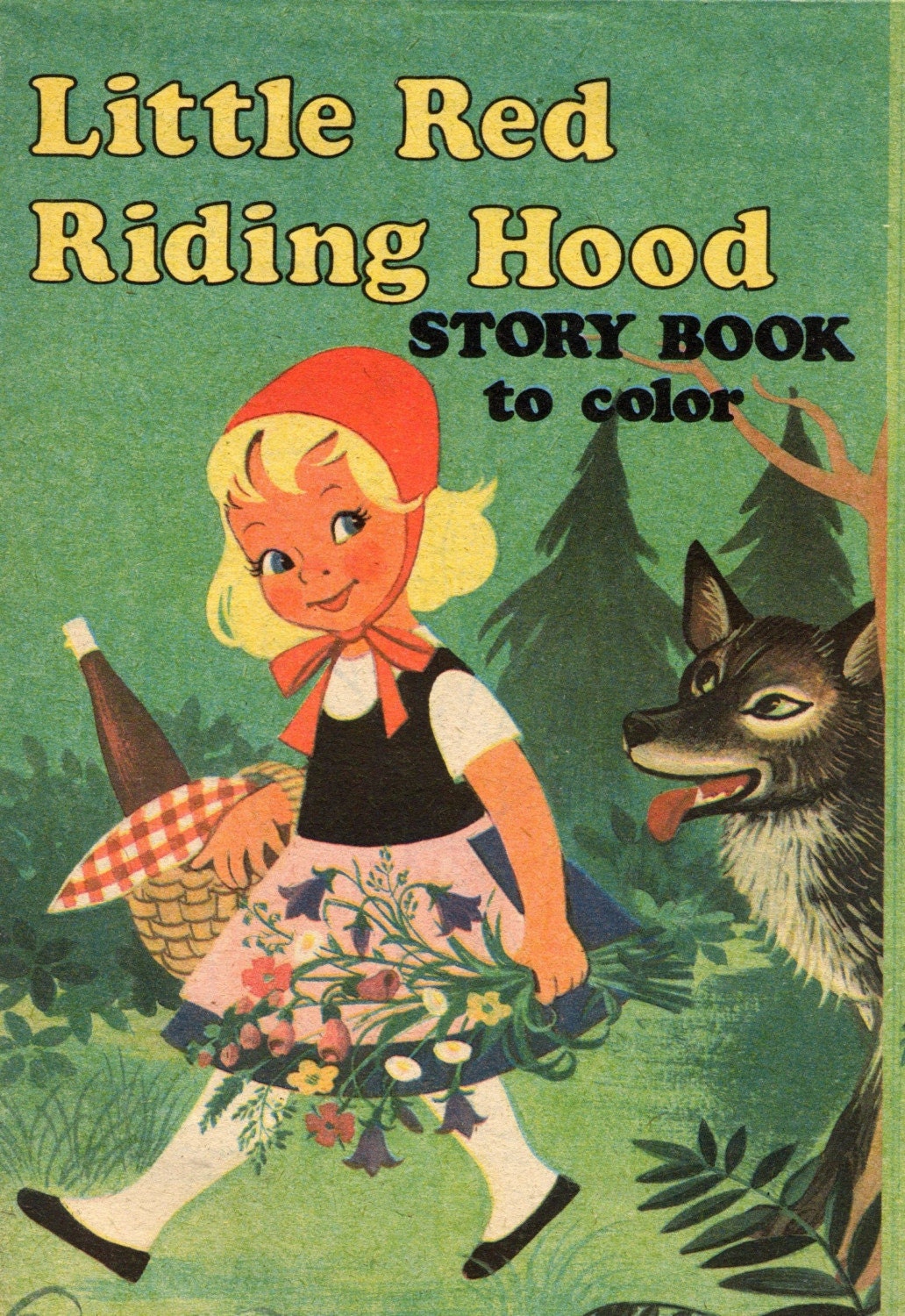 Little Red Riding Hood Vintage Coloring Book