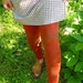 RESERVED for carmen: rust doily printed leggings