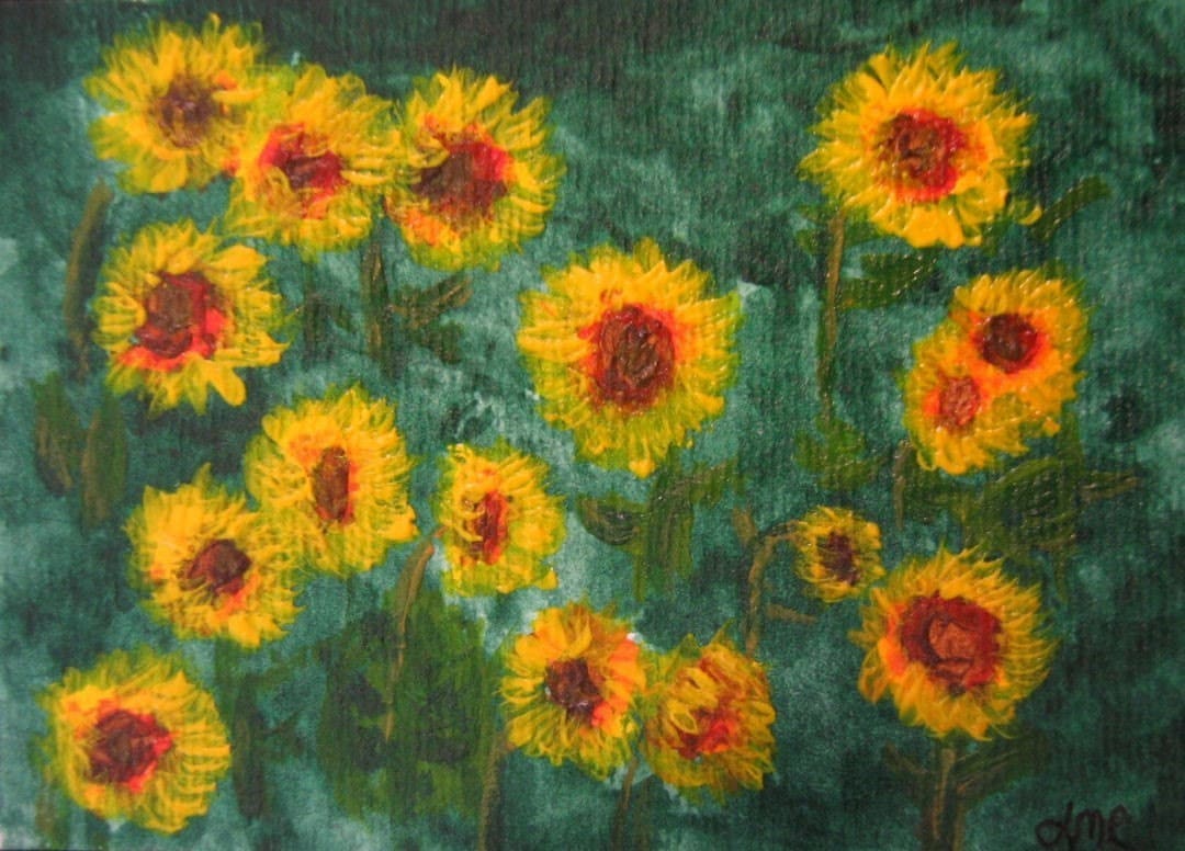 Sunflower Acrylic Painting