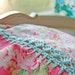 pillowcase with crochet trim - Rosy Blush