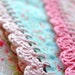 pillowcase with crochet trim - Too Sweet (aqua)