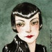 Flapper Art Deco Woman "Ma Look What the City Did to Me (Variation 1)" Limited Edition Print by Amy Abshier Reyes 13/30
