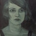 Oil Painting Flapper Portrait Original "Haunting at 1300 McKinley" by Amy Abshier Reyes SALE