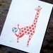Soccer Giraffe Print