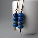 Denim Blue Jean Stack Up Earrings with Free Shipping