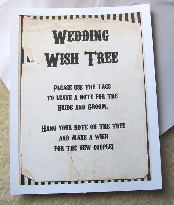 Items similar to Wishing Tree Tags Instructions Sign