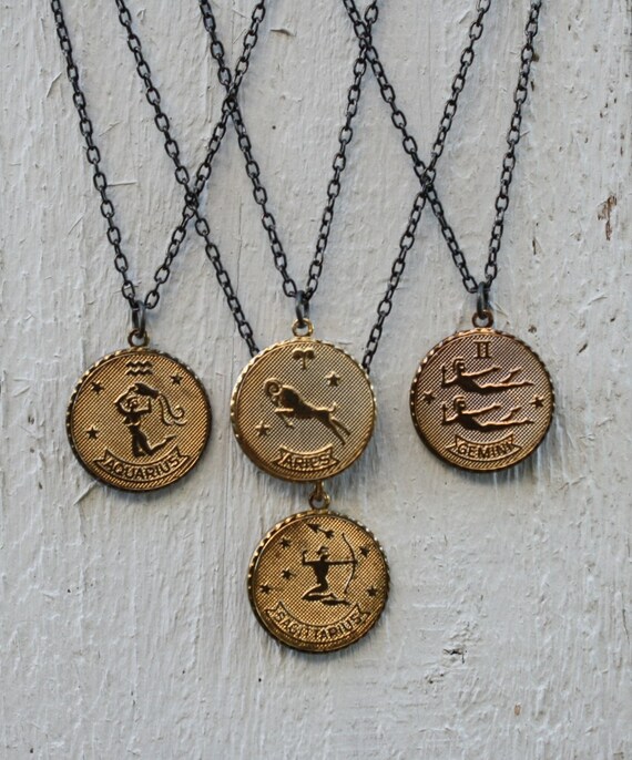 Vintage Zodiac Coin Necklaces