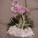 Lefton China Flamingo Beach Wedding Cake Topper Awesome