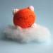 Reserved for kittypinkstars - Amigurumi Orange Ethel Sleeping Hamster Squishling