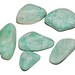 6 Tumbled Rough Amazonite Stones with Matte Surface - Only lot of these